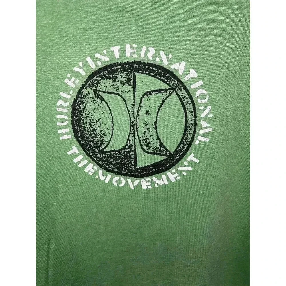 Hurley International The Movement Mens Green Heather Graphic T-Shirt Size M USA